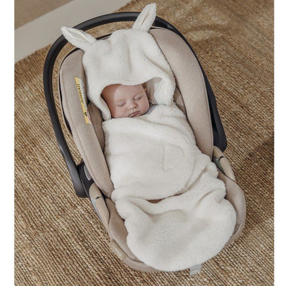 Manta envolvente para silla de coche Rabbit Me-Teddy Naturel - Meyco Baby