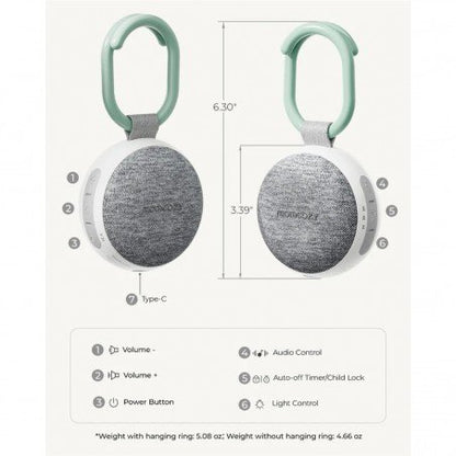 Máquina de sonido portátil con luz - Momcozy