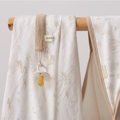 Muselina de bambú 120x120 Noe Blanco - Bimbidreams