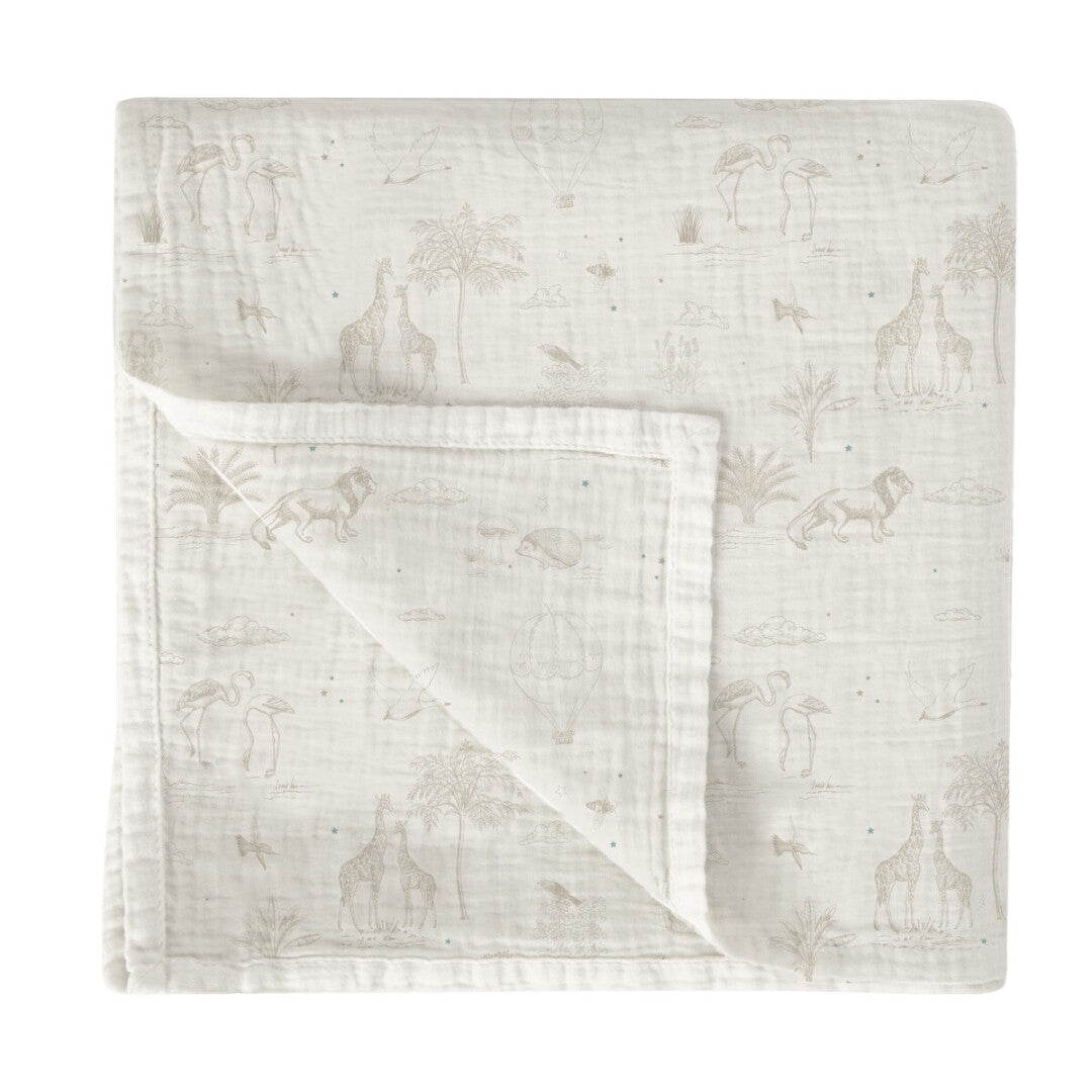 Muselina de bambú 120x120 Noe Blanco - Bimbidreams