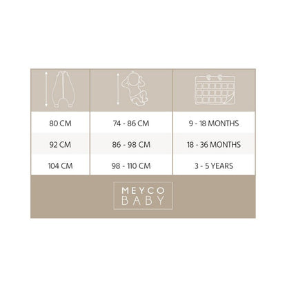 Saco de dormir con pies 80 cm Me-Branches Sand – Meyco Baby