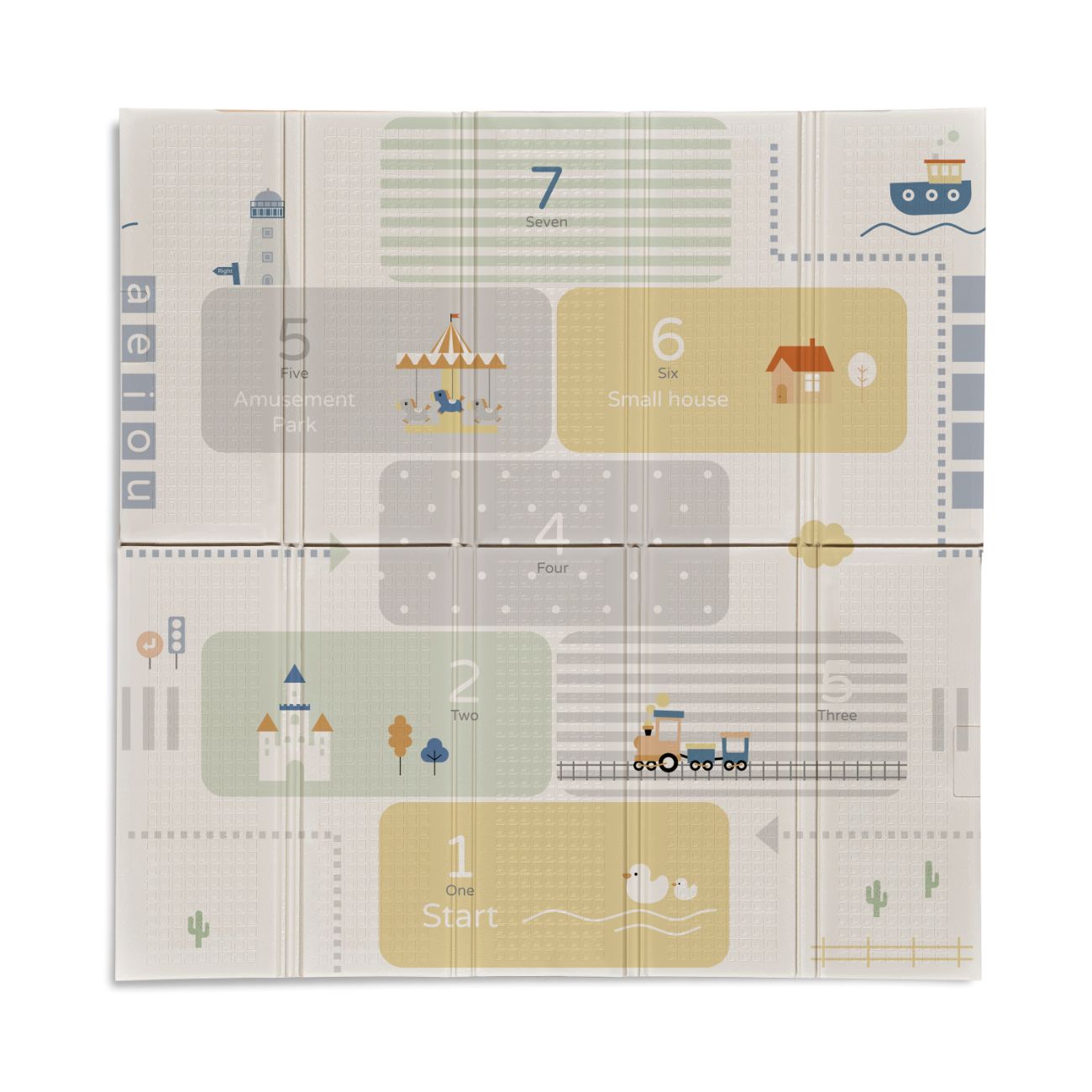 Alfombra de juegos reversible Trendy 120x120 Animal Colores - Innovaciones Ms