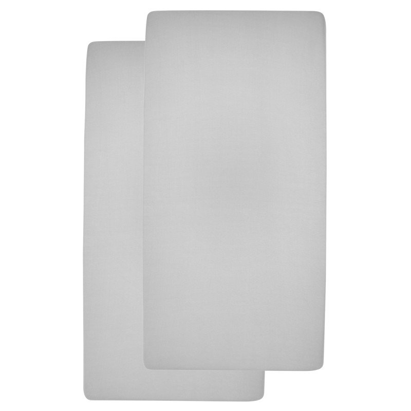 Sábana bajera punto cuna Me-Uni Light Grey pack 2 uds. - Meyco Baby