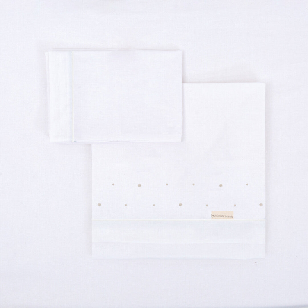 Sábanas cuna microlina 3 piezas Punts Lino - BimbiDreams