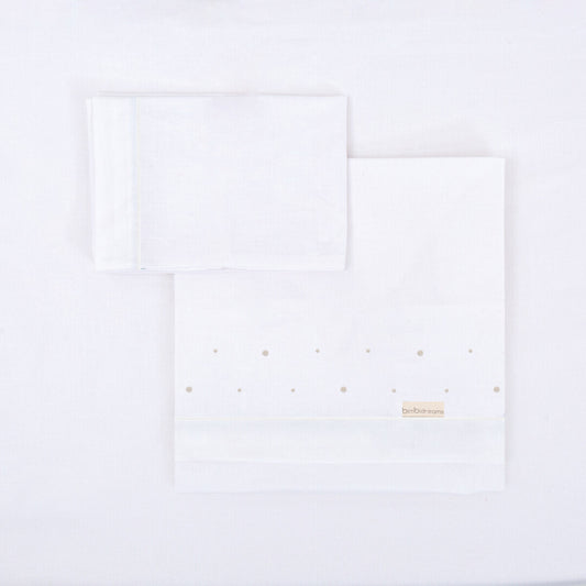 Sábanas cuna microlina 3 piezas Punts Lino - BimbiDreams