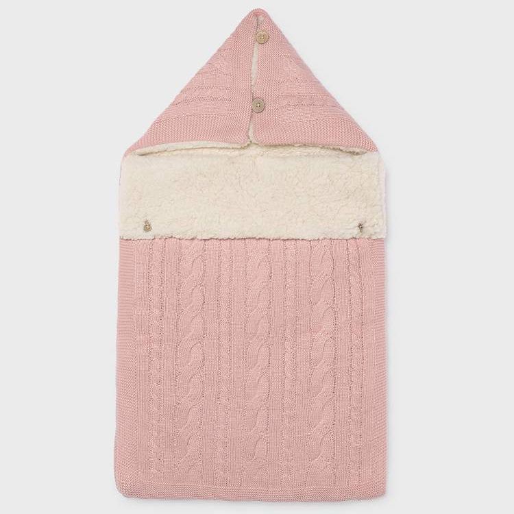Saco capazo tricot Rosa Baby - Mayoral
