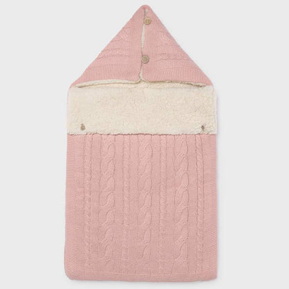 Saco capazo tricot Rosa Baby - Mayoral