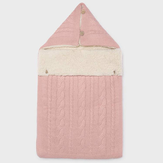 Saco capazo tricot Rosa Baby - Mayoral
