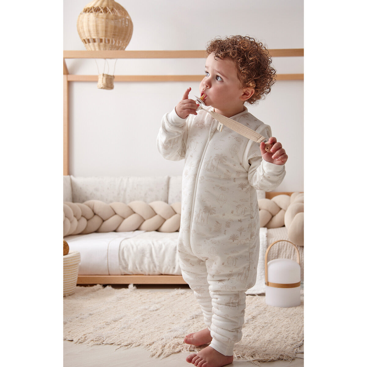 Saco pijama con pies y mangas 85 cm Noé Blanco - Bimbidreams