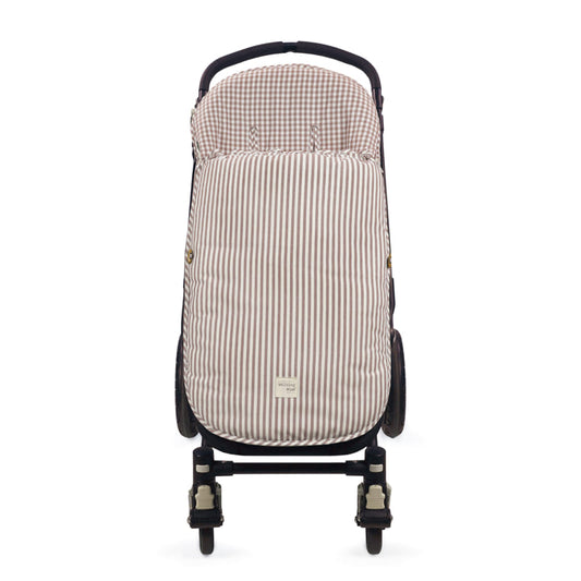 Saco silla entretiempo Praliné Vichy/Rayas Moka TOG 2,5 – Walking Mum