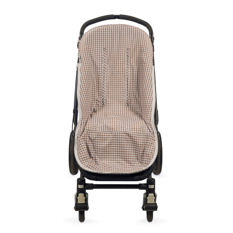 Saco silla entretiempo Praliné Vichy/Rayas Moka TOG 2,5 – Walking Mum