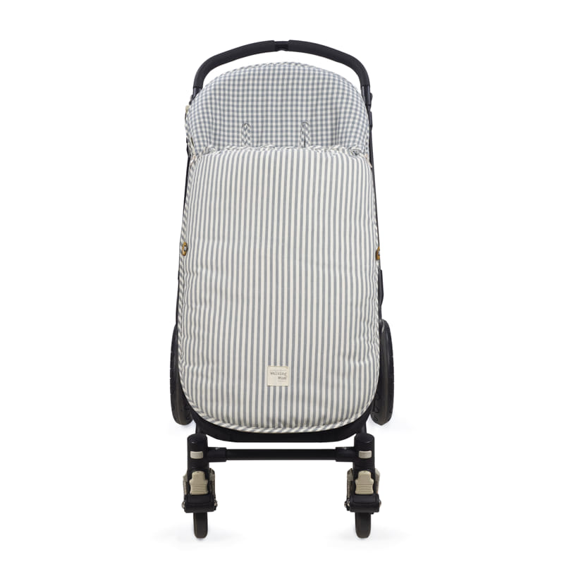 Saco silla entretiempo Praliné Vichy/Rayas Matcha TOG 2,5 – Walking Mum