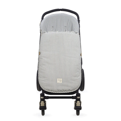 Saco silla entretiempo Praliné Vichy/Rayas Matcha TOG 2,5 – Walking Mum
