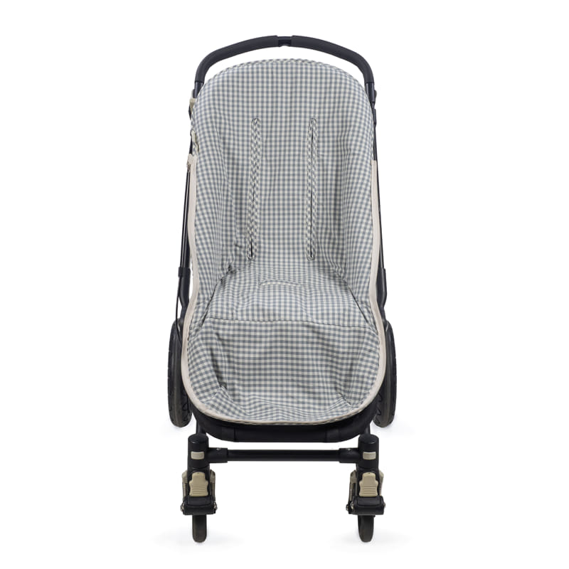 Saco silla entretiempo Praliné Vichy/Rayas Matcha TOG 2,5 – Walking Mum