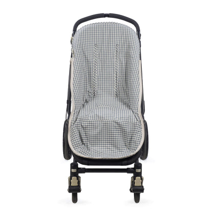 Saco silla entretiempo Praliné Vichy/Rayas Matcha TOG 2,5 – Walking Mum