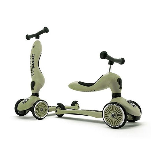 Patinete 2 en 1 Highwaykick 1 Olive - Scoot and Ride