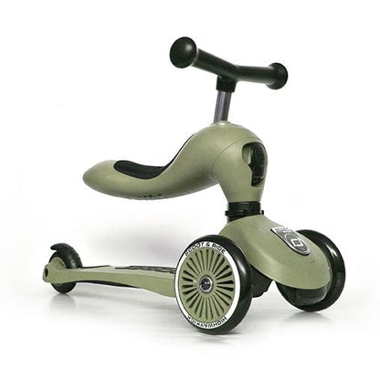 Patinete 2 en 1 Highwaykick 1 Olive - Scoot and Ride