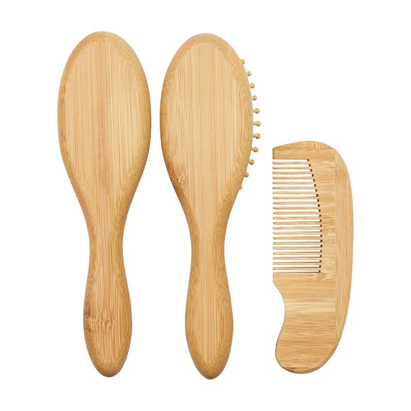Set 3 piezas Peine-Cepillo Bambú - Meyco Baby