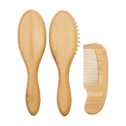 Set 3 piezas Peine-Cepillo Bambú - Meyco Baby