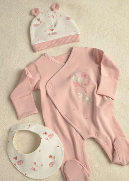 Set 3 piezas Regalo Pelele Rosa Baby - Mayoral