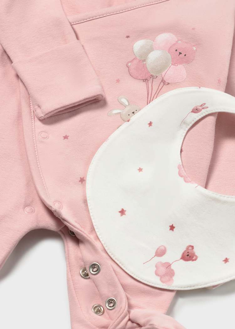 Set 3 piezas Regalo Pelele Rosa Baby - Mayoral