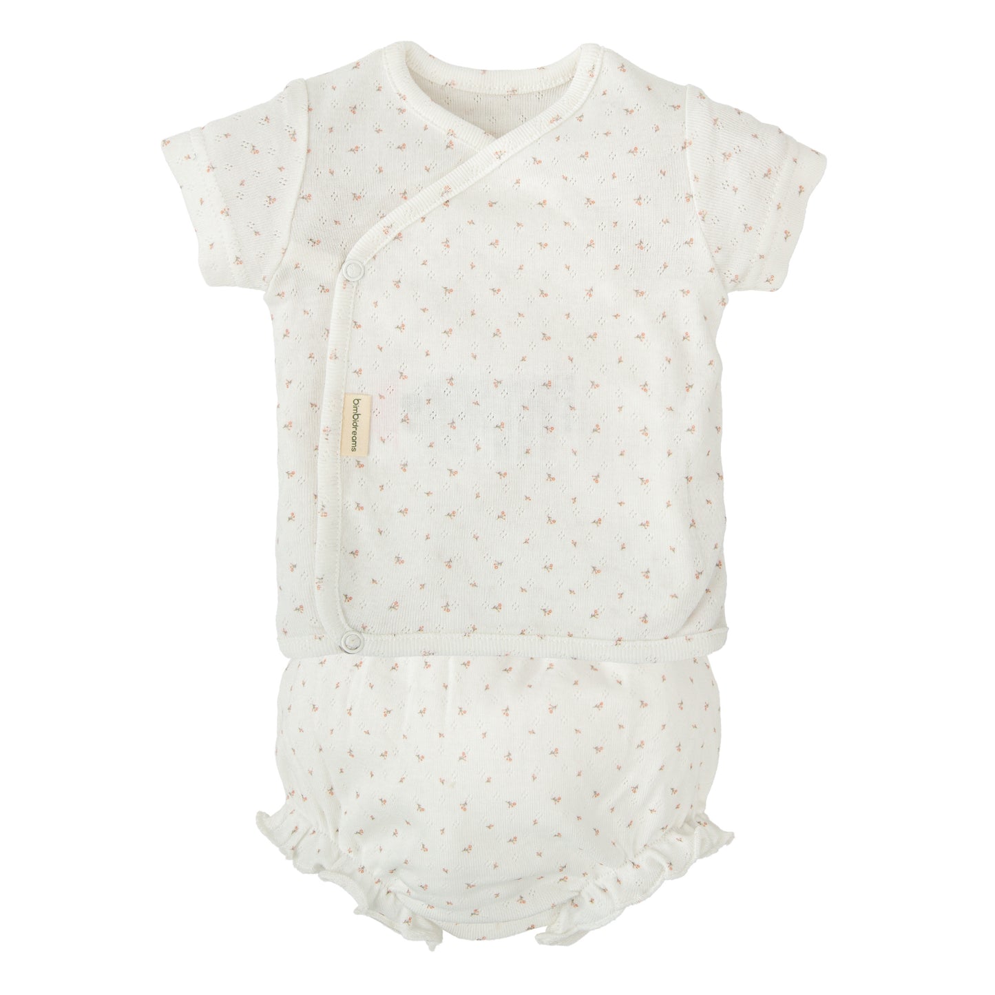 Conjunto Primera Puesta Jubón + Ranita Pointille Blanco Rosa - Bimbidreams