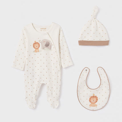 Conjunto 3 piezas Regalo Bebé Cacao - Mayoral