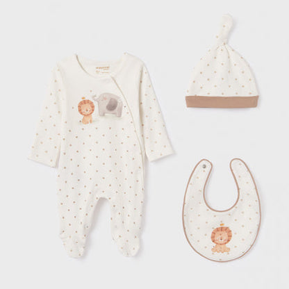 Conjunto 3 piezas Regalo Bebé Cacao - Mayoral