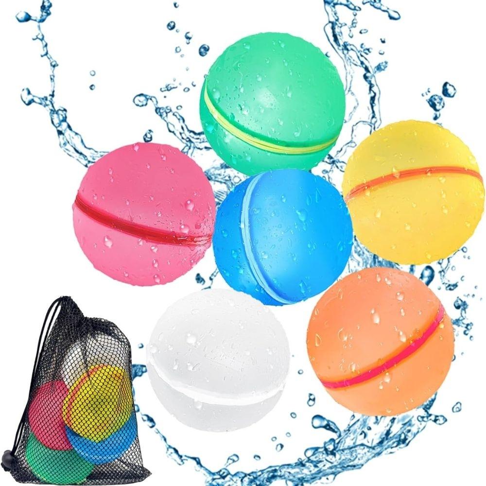 Globos de agua reutilizables 6 uds. Classic translúcidos - Soppycid