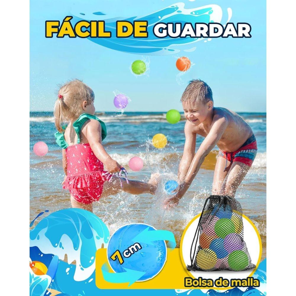 Globos de agua reutilizables 6 uds. Solid opacos - Soppycid