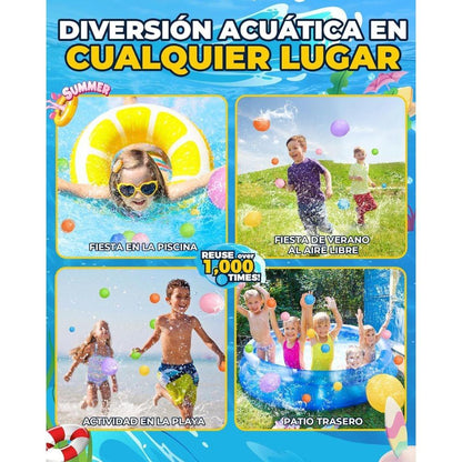 Globos de agua reutilizables 6 uds. Solid opacos - Soppycid