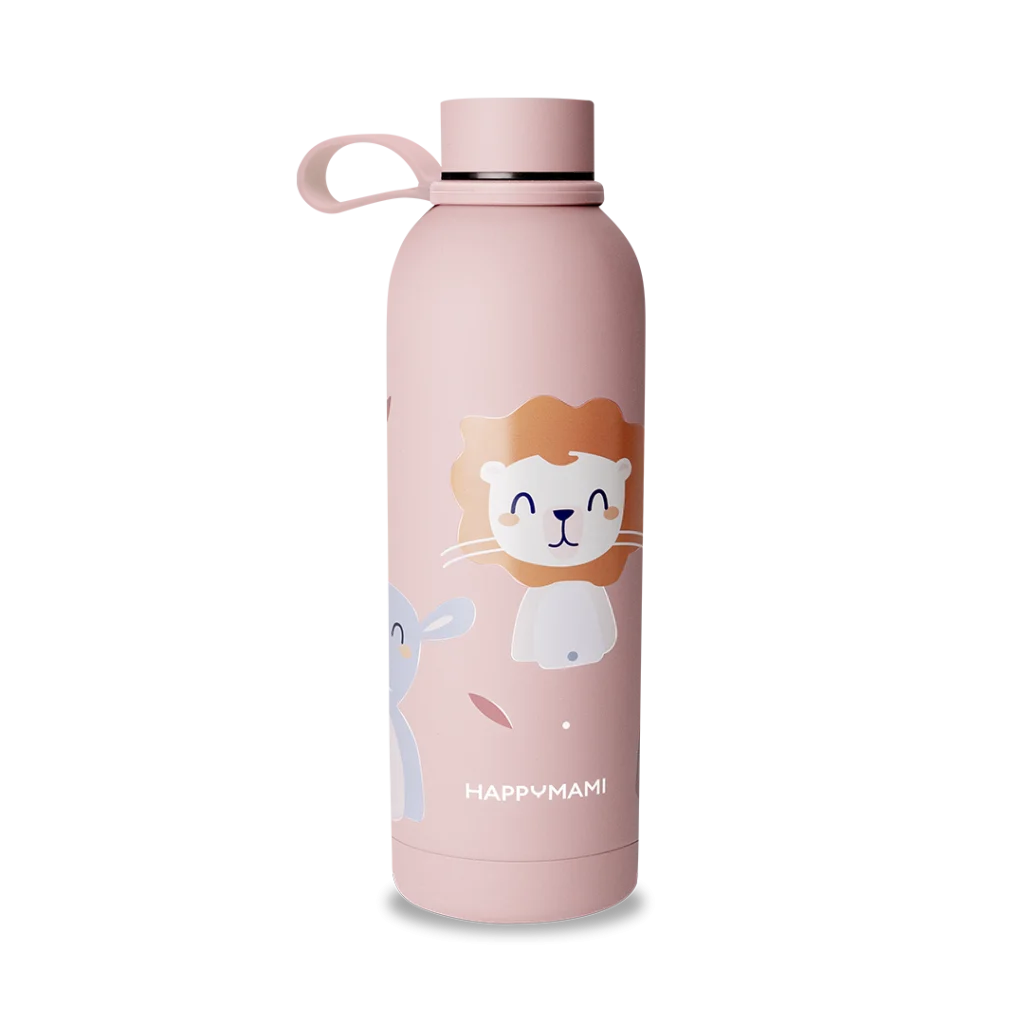 Termo HappyAnimals Rosa Palo 500 ml - Happymami