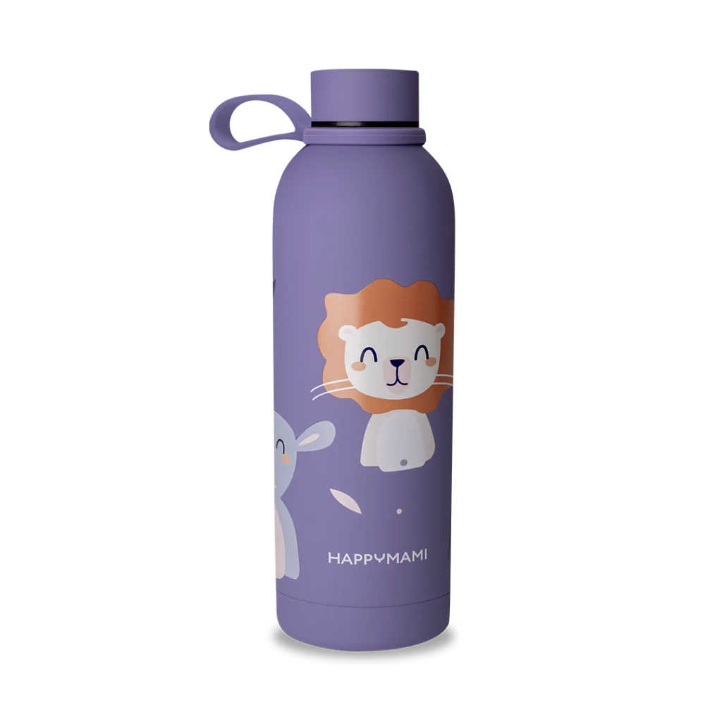 Termo HappyAnimals Violeta Seda 500 ml - Happymami