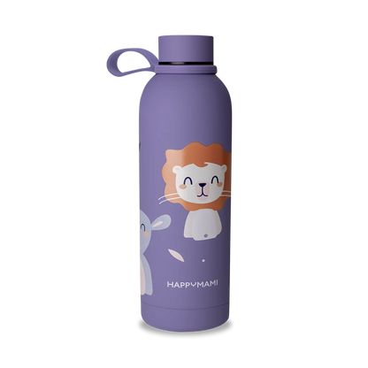 Termo HappyAnimals Violeta Seda 500 ml - Happymami