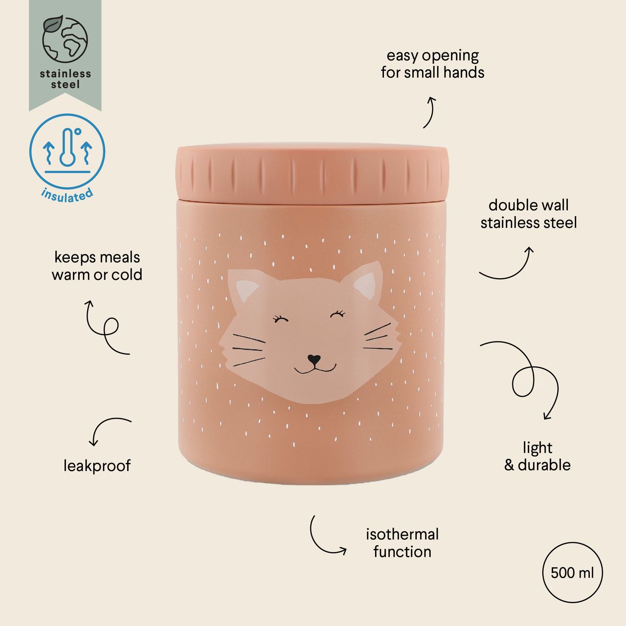 Termo sólidos 500 ml Gato - Trixie
