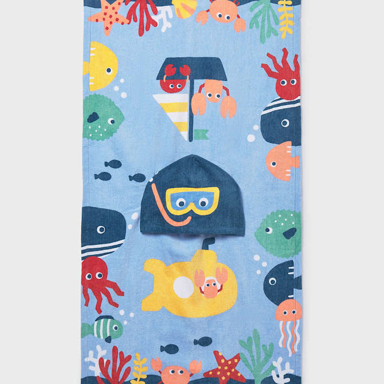 Toalla Poncho de Playa Azul – Mayoral