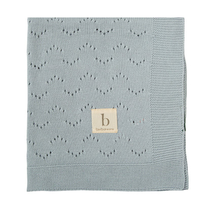 Toquilla de Tricot New Bambú 75x90 Azul Grisáceo - Bimbidreams