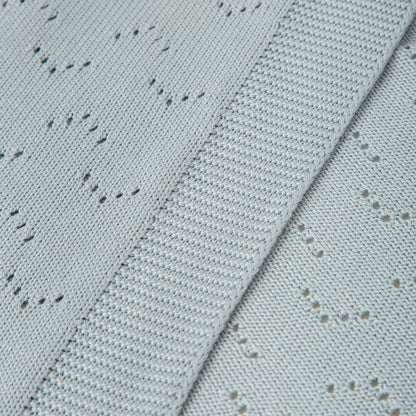 Toquilla de Tricot New Bambú 75x90 Azul Grisáceo - Bimbidreams