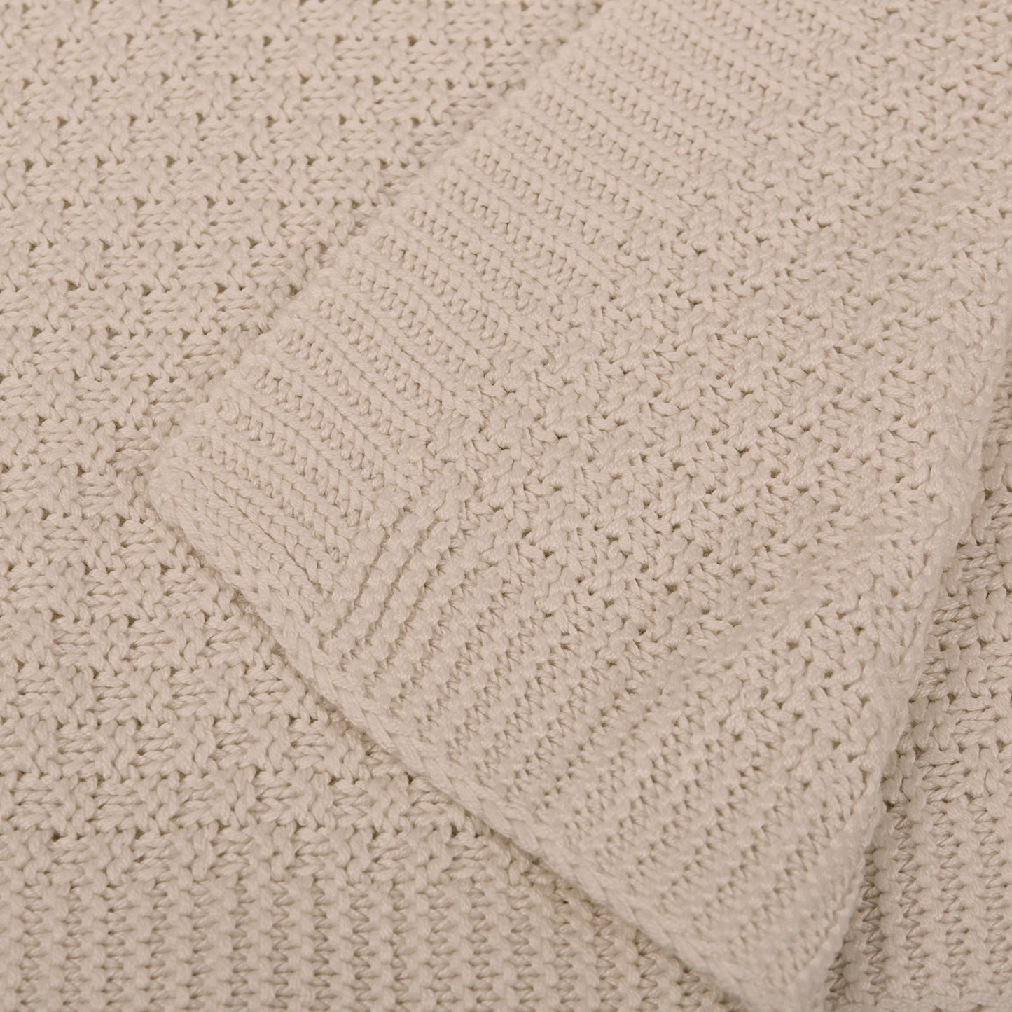 Toquilla de Tricot Bambú 70x90 Gris Beige - Bimbidreams