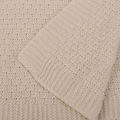 Toquilla de Tricot Bambú 70x90 Gris Beige - Bimbidreams