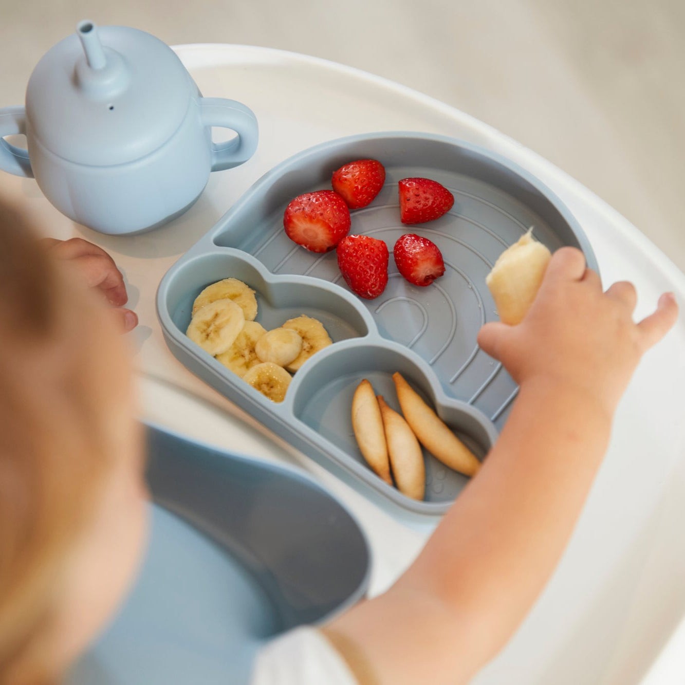 Set vajilla de silicona 5 piezas Azul - Brunik